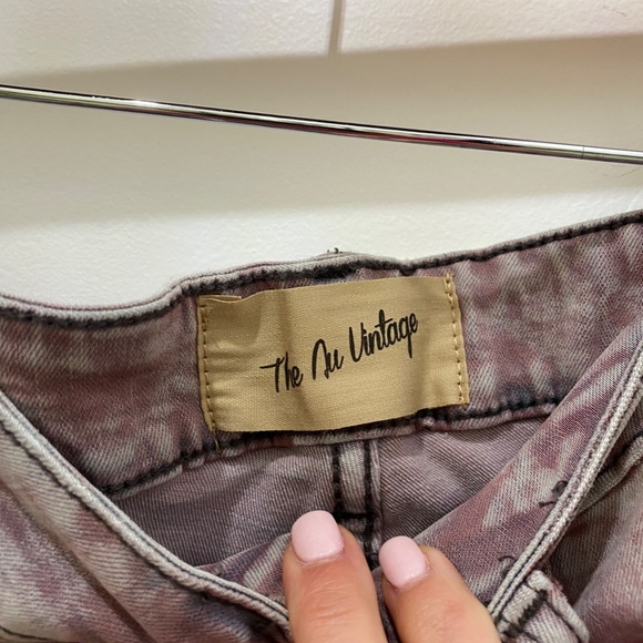 Nu Vintage - Bootcut jeans with patchwork detail in dusty Purple Sz … NWT - Picture 9 of 12